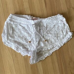 Victoria’s Secret Eyelet Swim Cover Shorts Sz. L